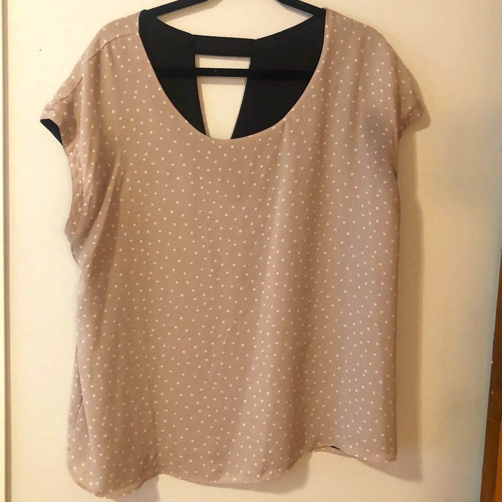 Reversible cap sleeve blouse